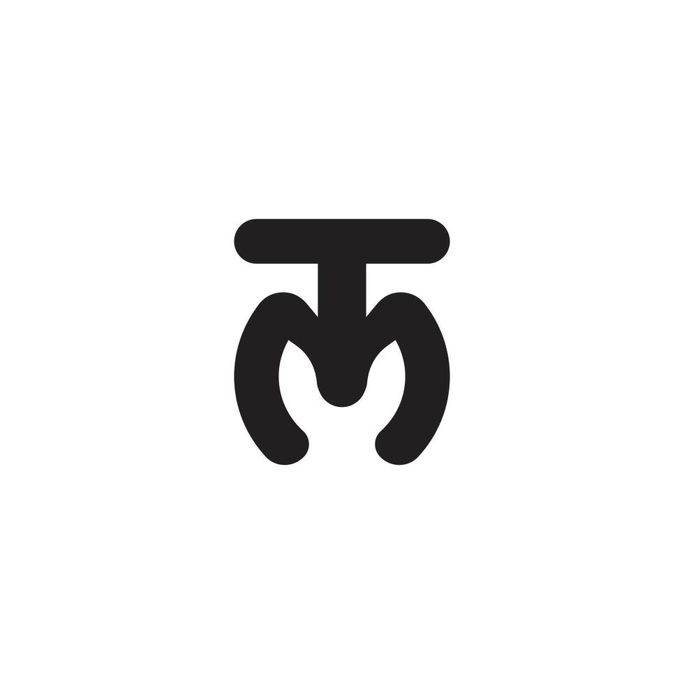 Abstract TM letter logo design template vector