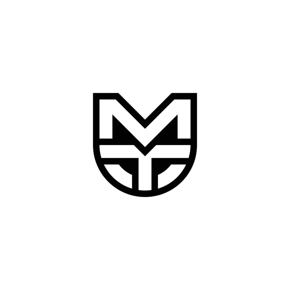 Initials Letter logo TM, MT, T and M vector