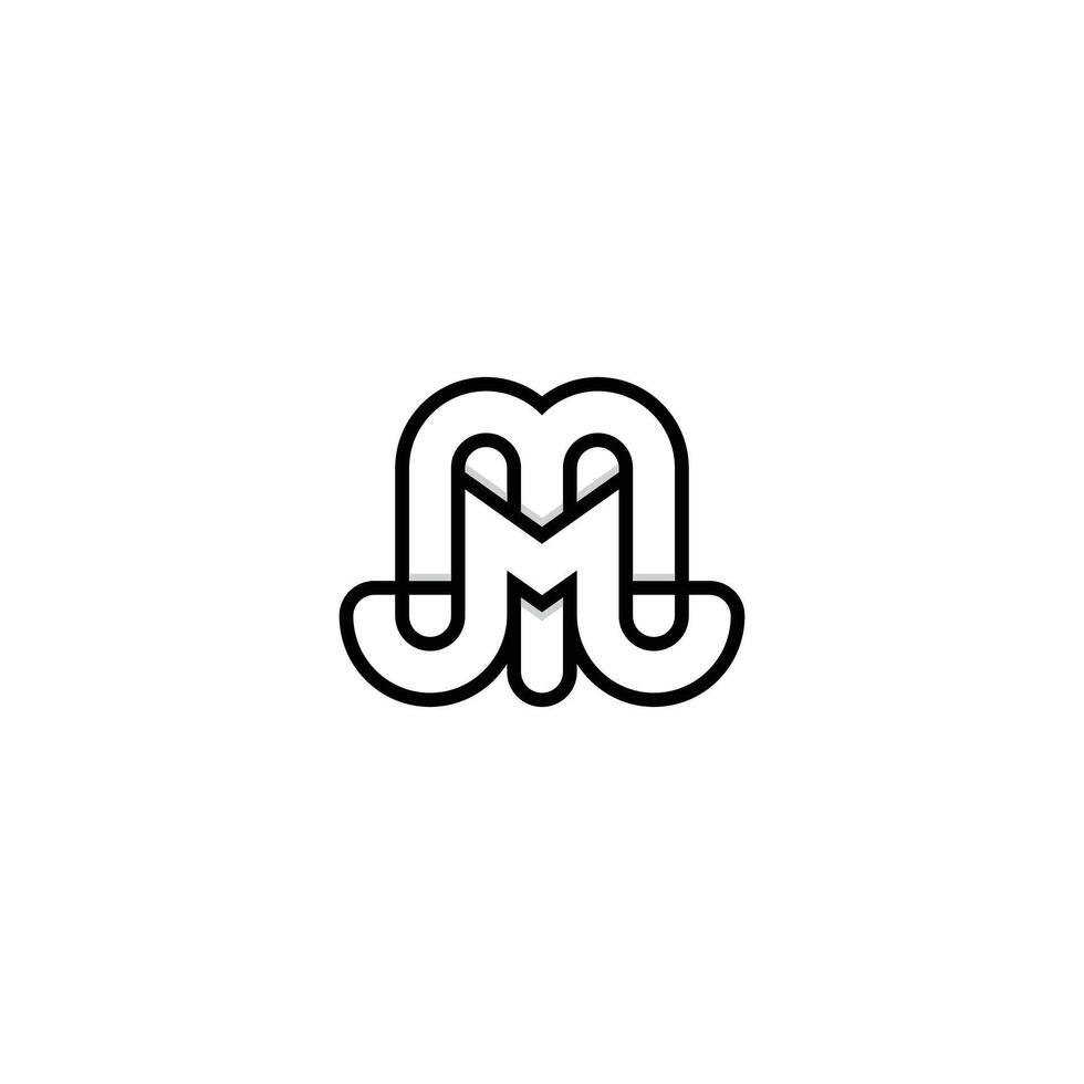 Creative abstract letter TM logo design. Linked letter MT logo design. vector