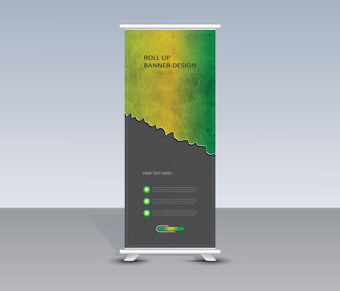 Attractive roll up banner template design vector