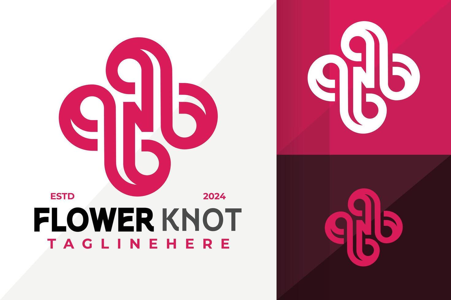 Letter N Flower Knot Logo Icon Design. Creative simple logos designs illustration vector