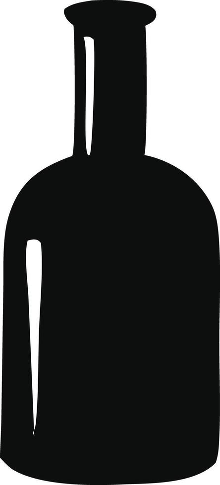 Black Bottle Silhouette vector