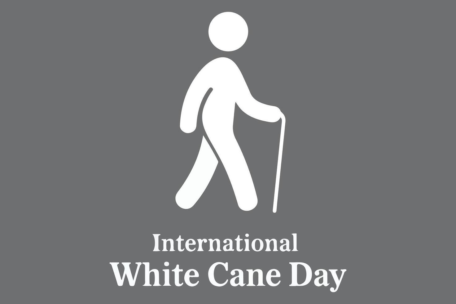 world white cane day artwork vector