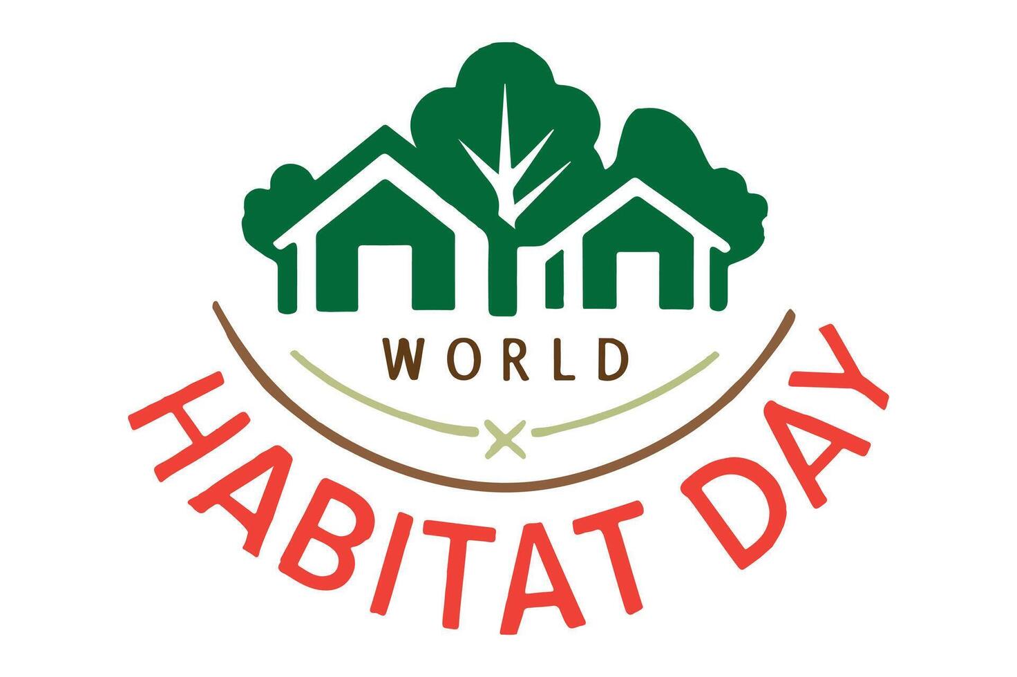 World Habitat Day illustration art vector