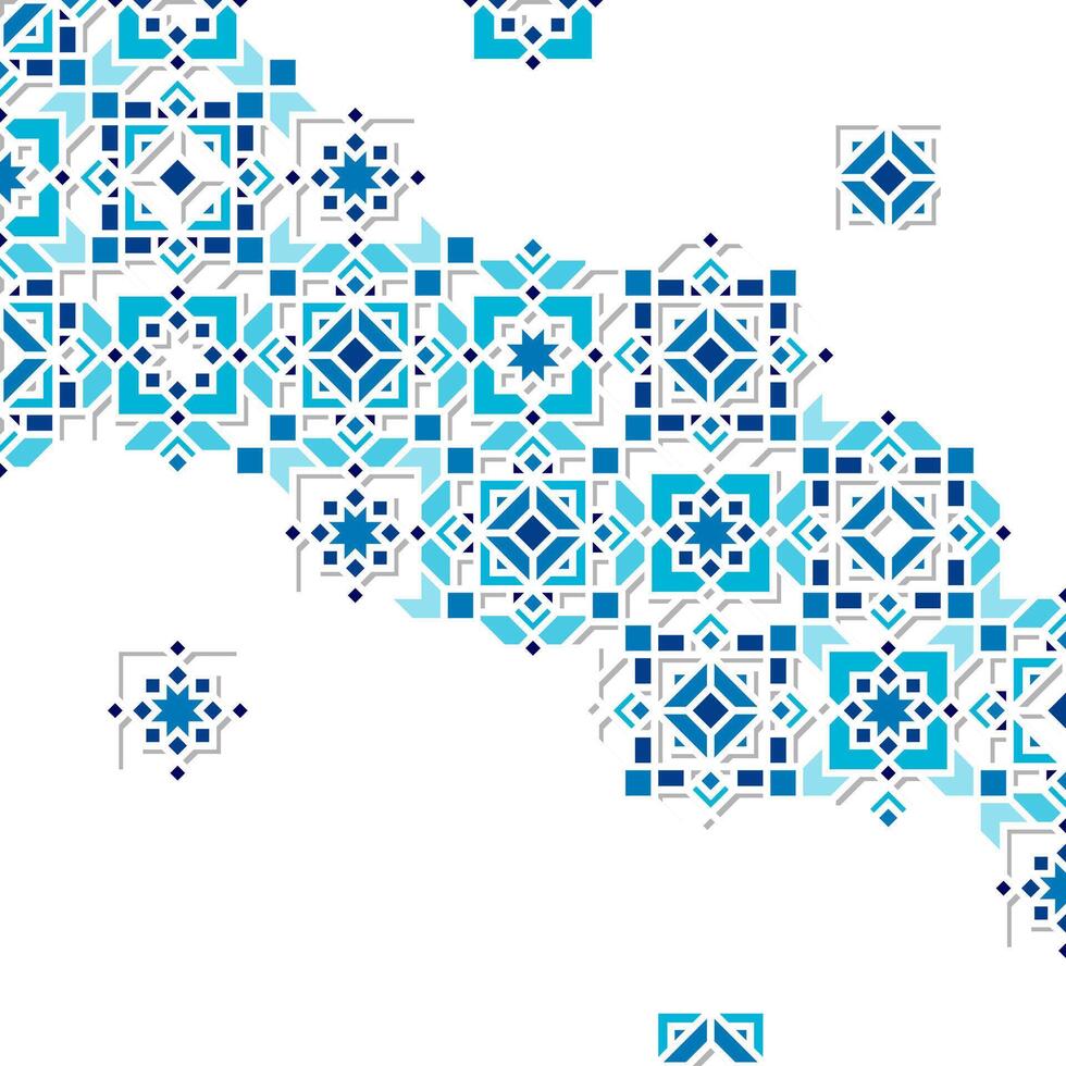 Oriental Ornament Design on Winter Theme with Silhouette Effect vector