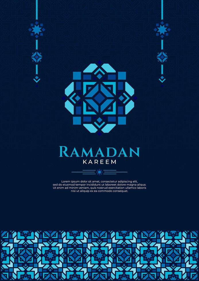 Oriental Greeting Design for Culture or Islamic Theme on Portrait Orientation, for Ramadan or Eid Mubarak vector