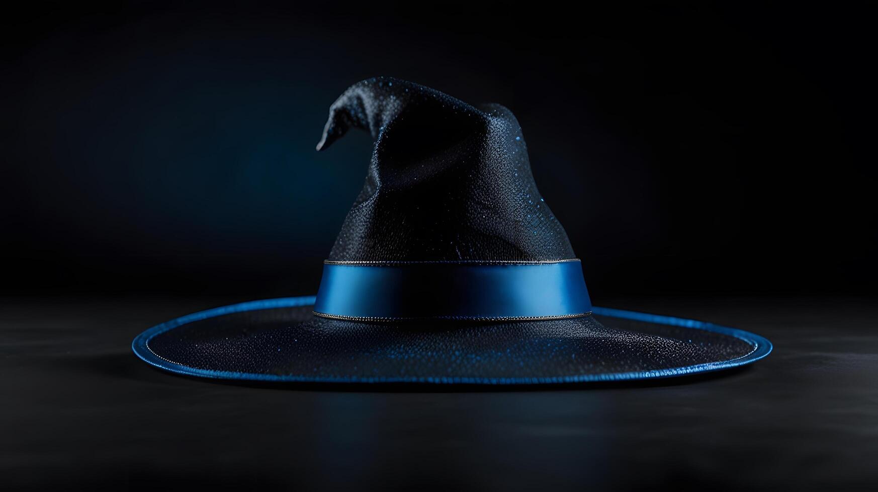Pointed Magic Headwear Blue Wizard Witch Hat photo