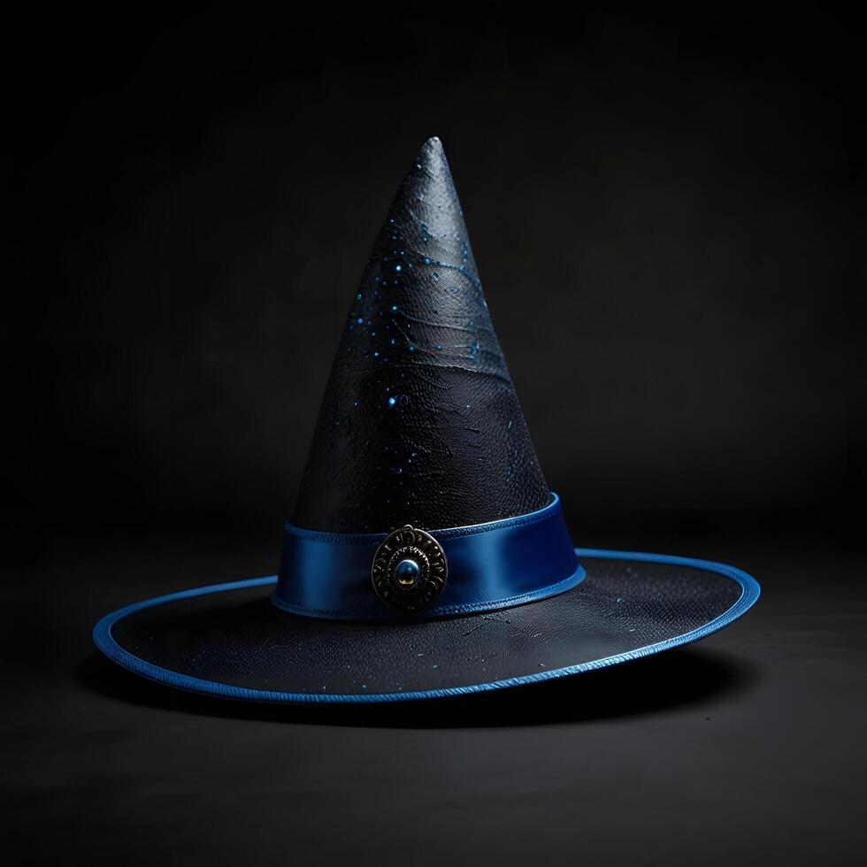 Magic Headwear Blue Wizard Witch Hat photo
