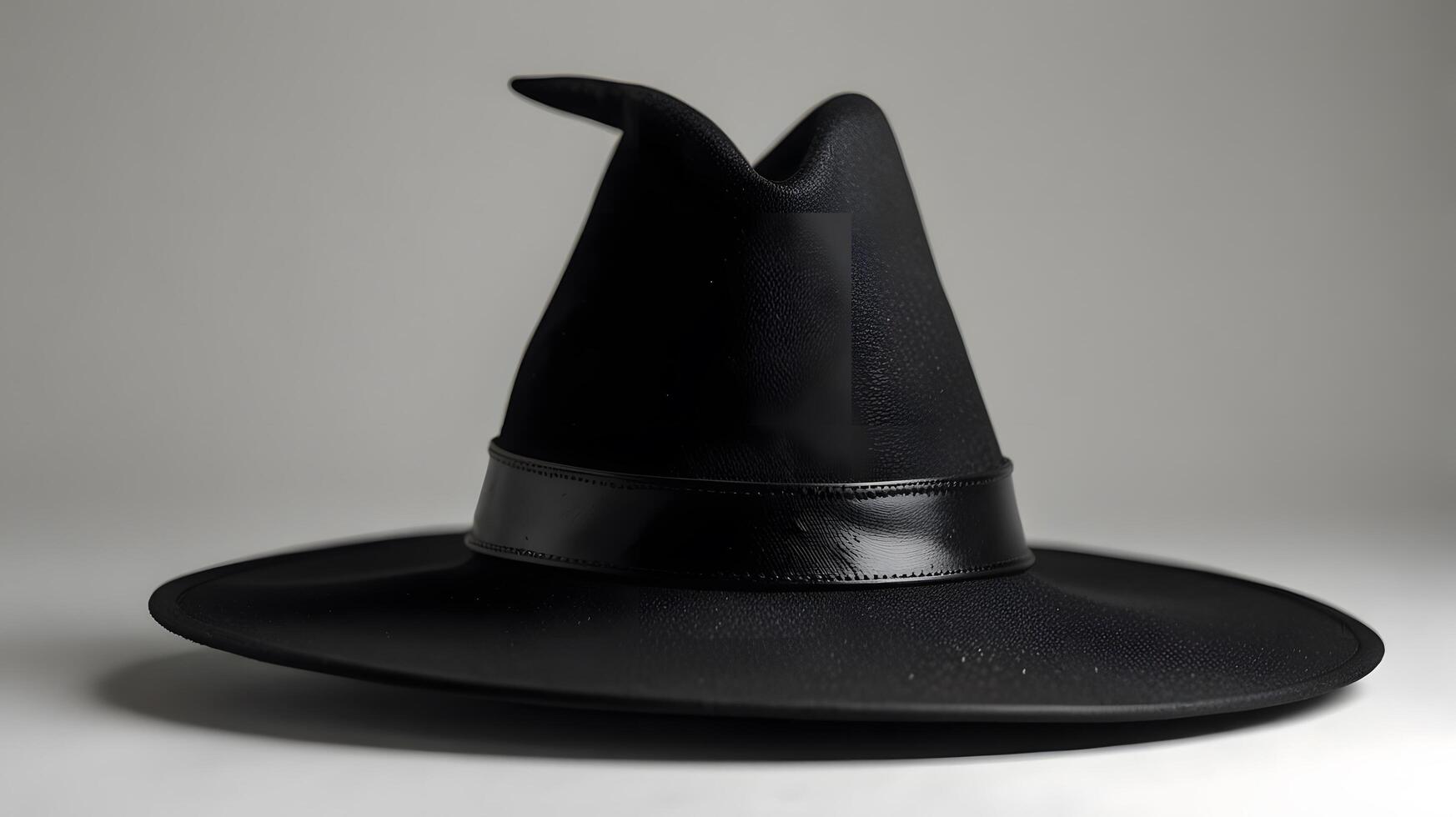 Pointed Magic Headweat dark Wizard Witch Hat black background photo