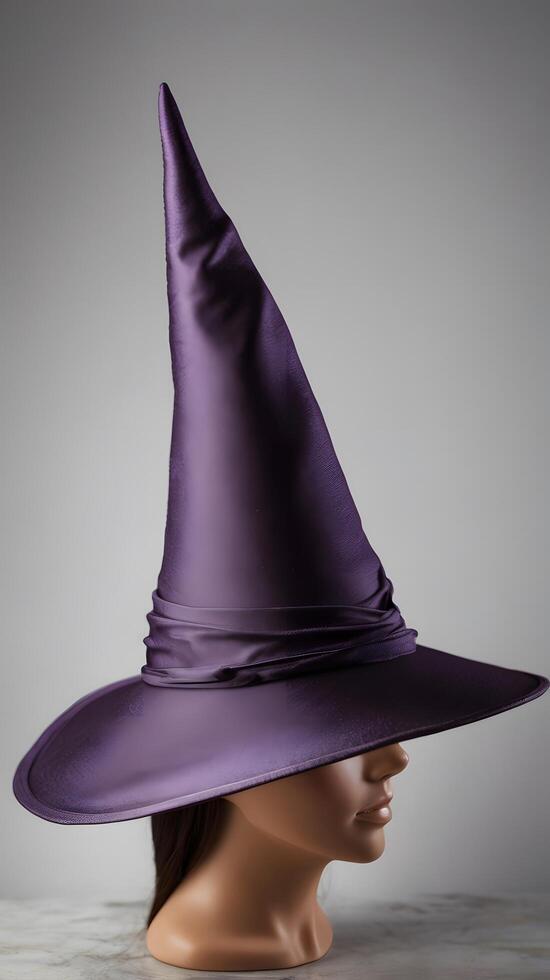 Magic Stylish Purple Wizard Witch Hat photo