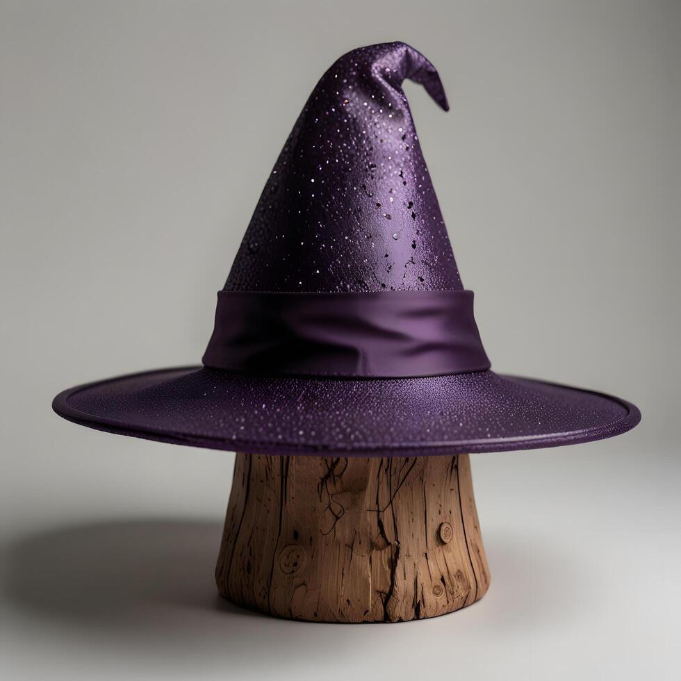 Magician Magic Headweat Purple Wizard Witch Hat photo
