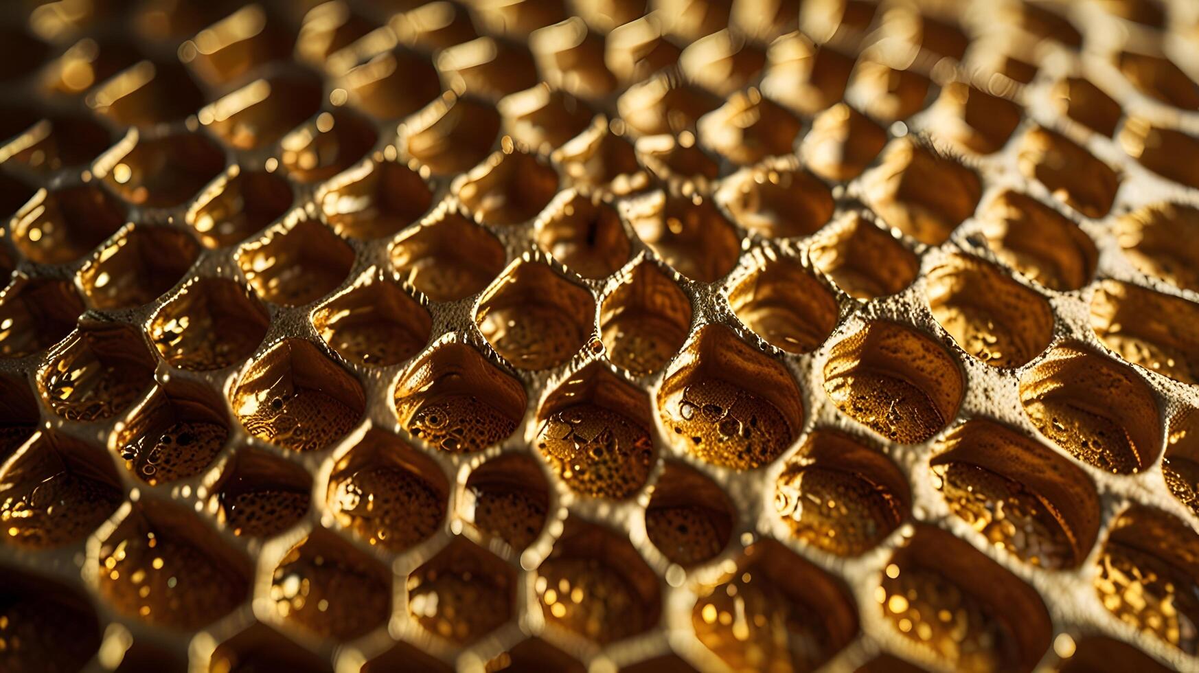 Hexagonal Honeycomb Beeswax Cells Pattern photo