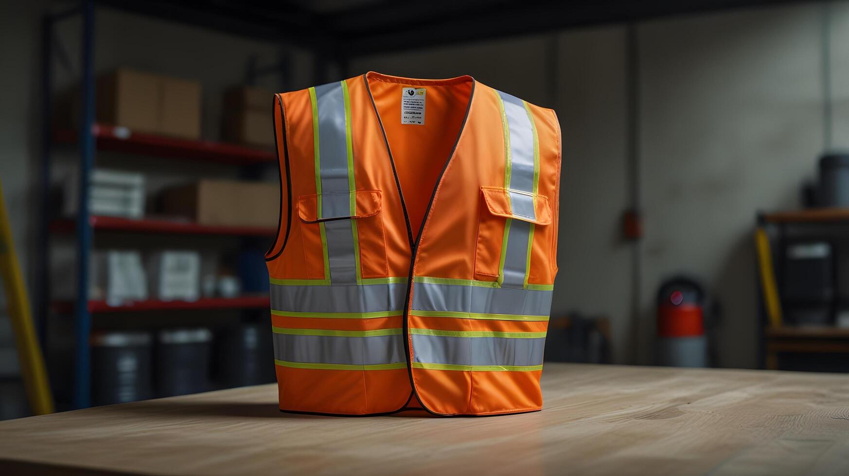 Orange Reflective Safety Vest Construction Work gear photo