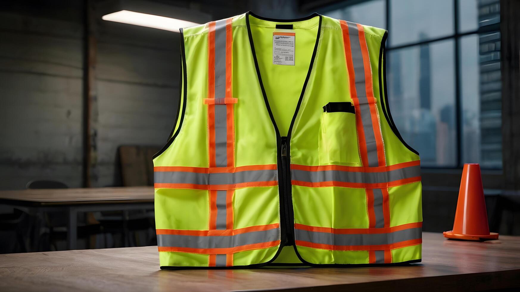 Yellow Reflect Safety Vest Construction Work gear photo