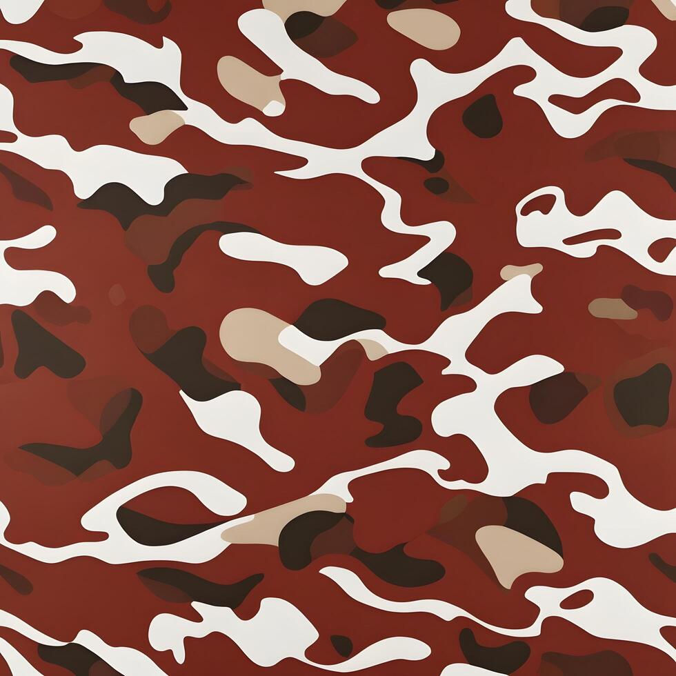 Red Stylish Camouflage Military Pattern photo