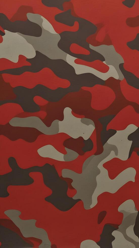 Red Stylish Camouflage Military Pattern photo