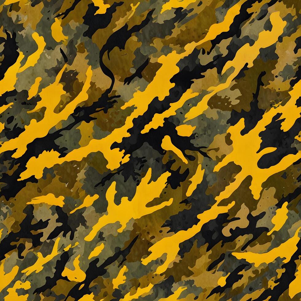 Yellow Texture Stylish Camouflage Military Pattern photo