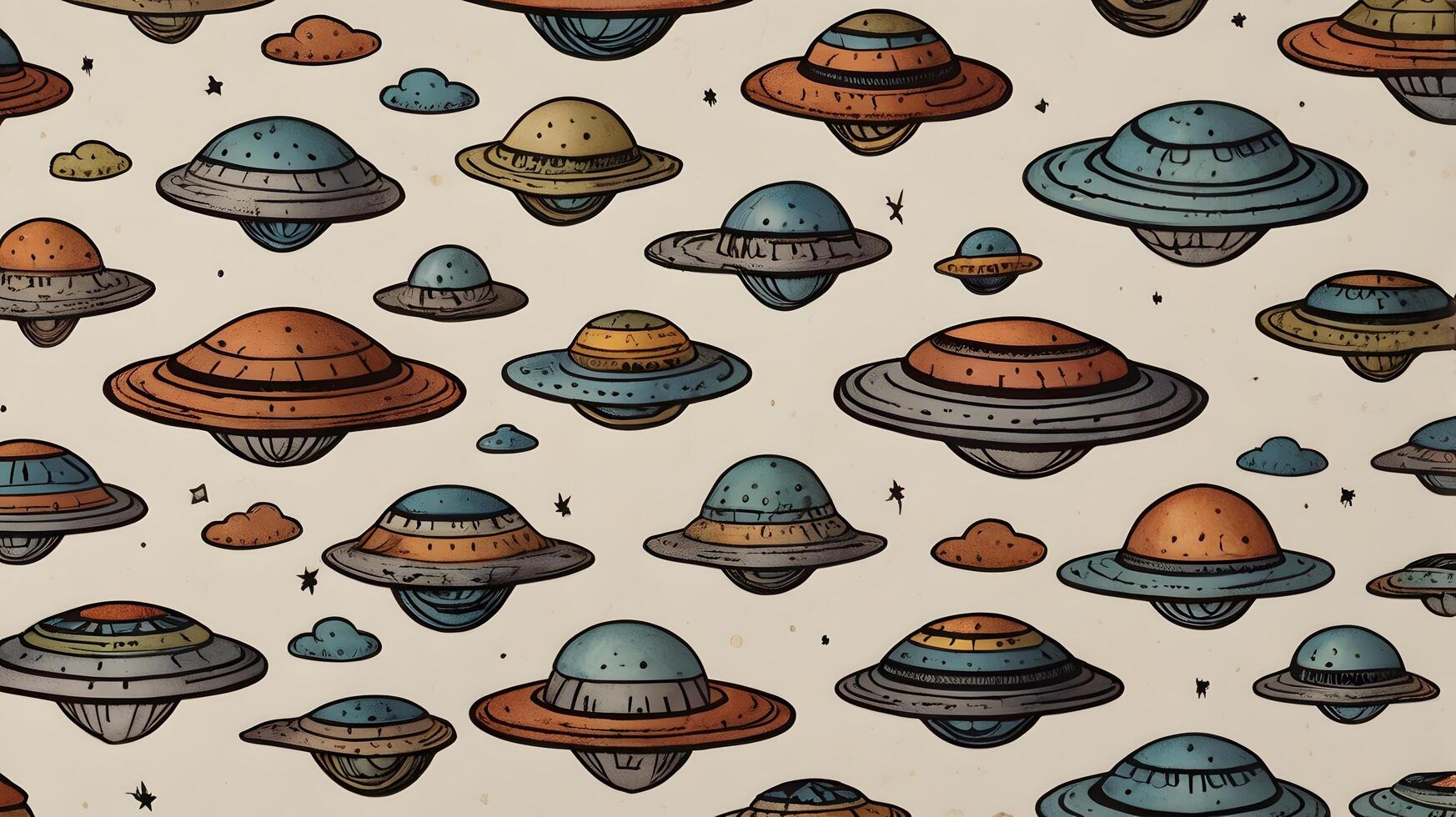 Futuristic Ufo Alien spaceship Science Fiction Galaxy Pattern white background photo