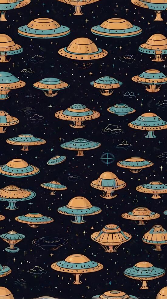 Future Ufo Alien spaceship Science Fiction Galaxy Pattern photo