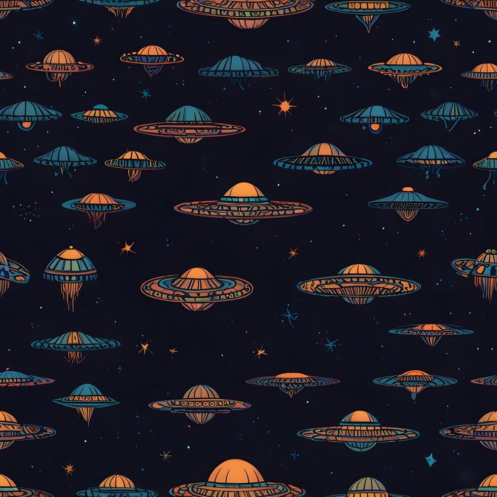 Future Ufo Alien spaceship Science Fiction Galaxy Pattern photo