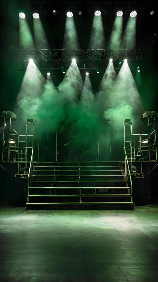 Green Stage Spotlight Smoke Light photo
