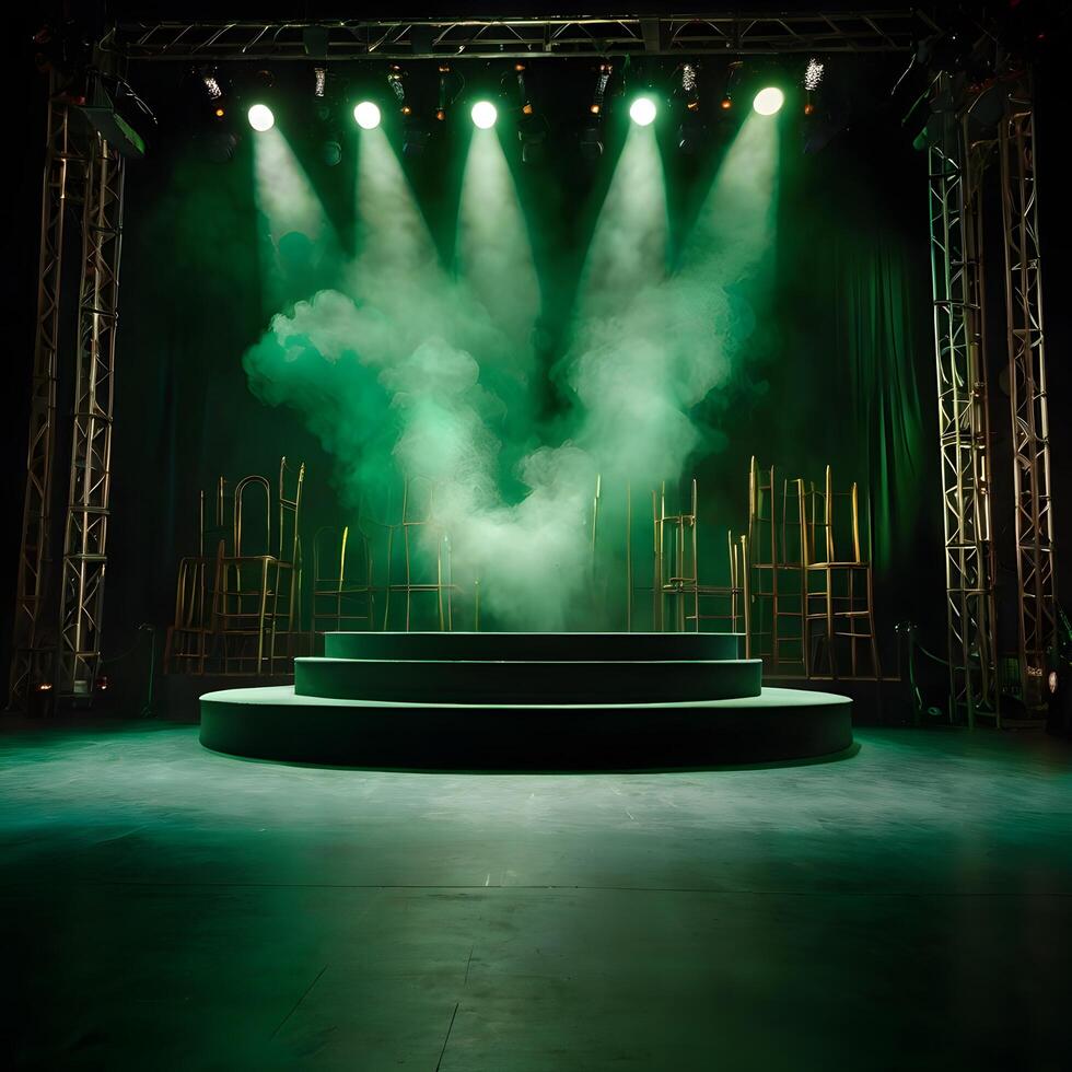 Green Stage Performance Spotlight Light theater photo
