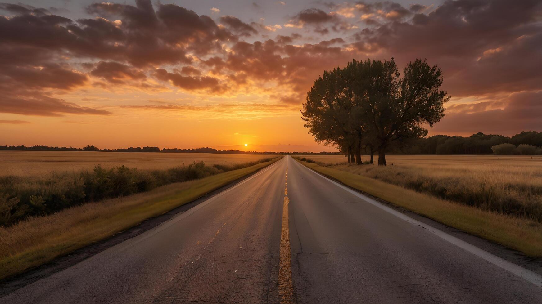 Lonely Road Street Highway route sunrise scenery photo