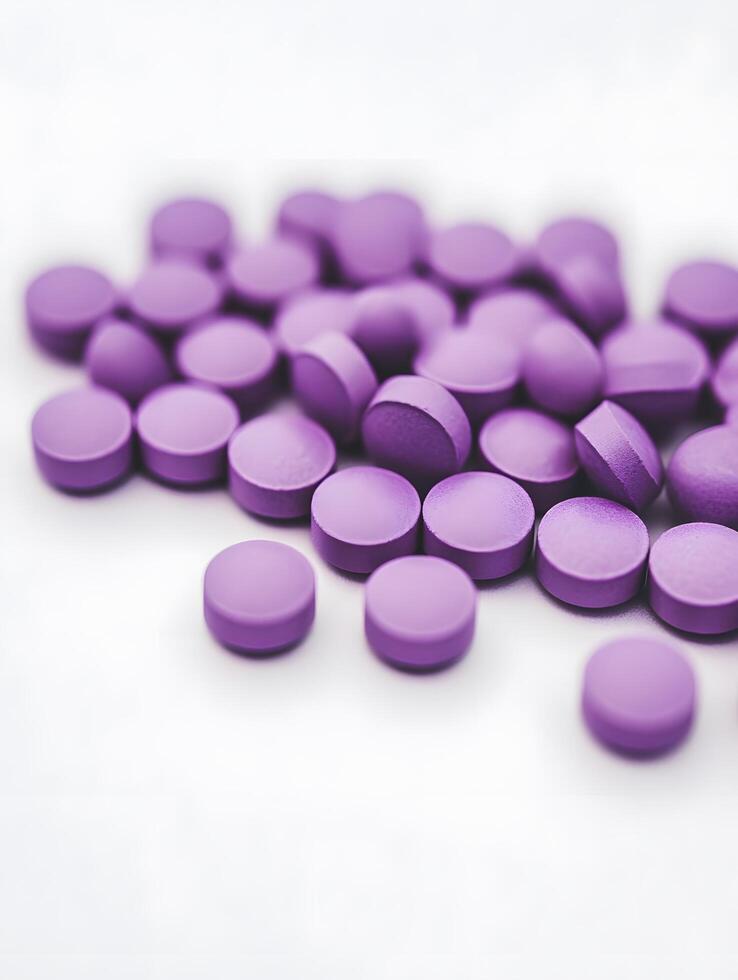 Isolated Purple Medication Pharma Vitamins medicine Healthcare Tablets photo