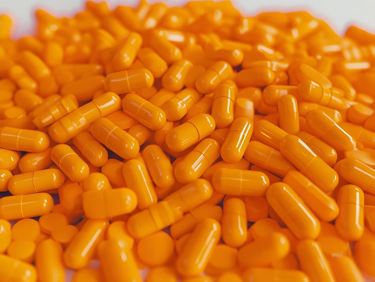 Many Orange Medication Pharma Vitamins medicine Capsules photo