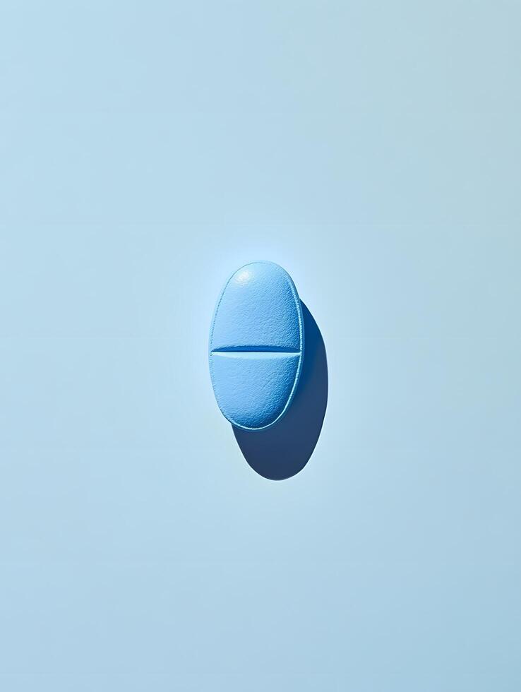 One Isolated Blue Medication Pharma Pharmaceutical medicine Healthcare Tablets photo