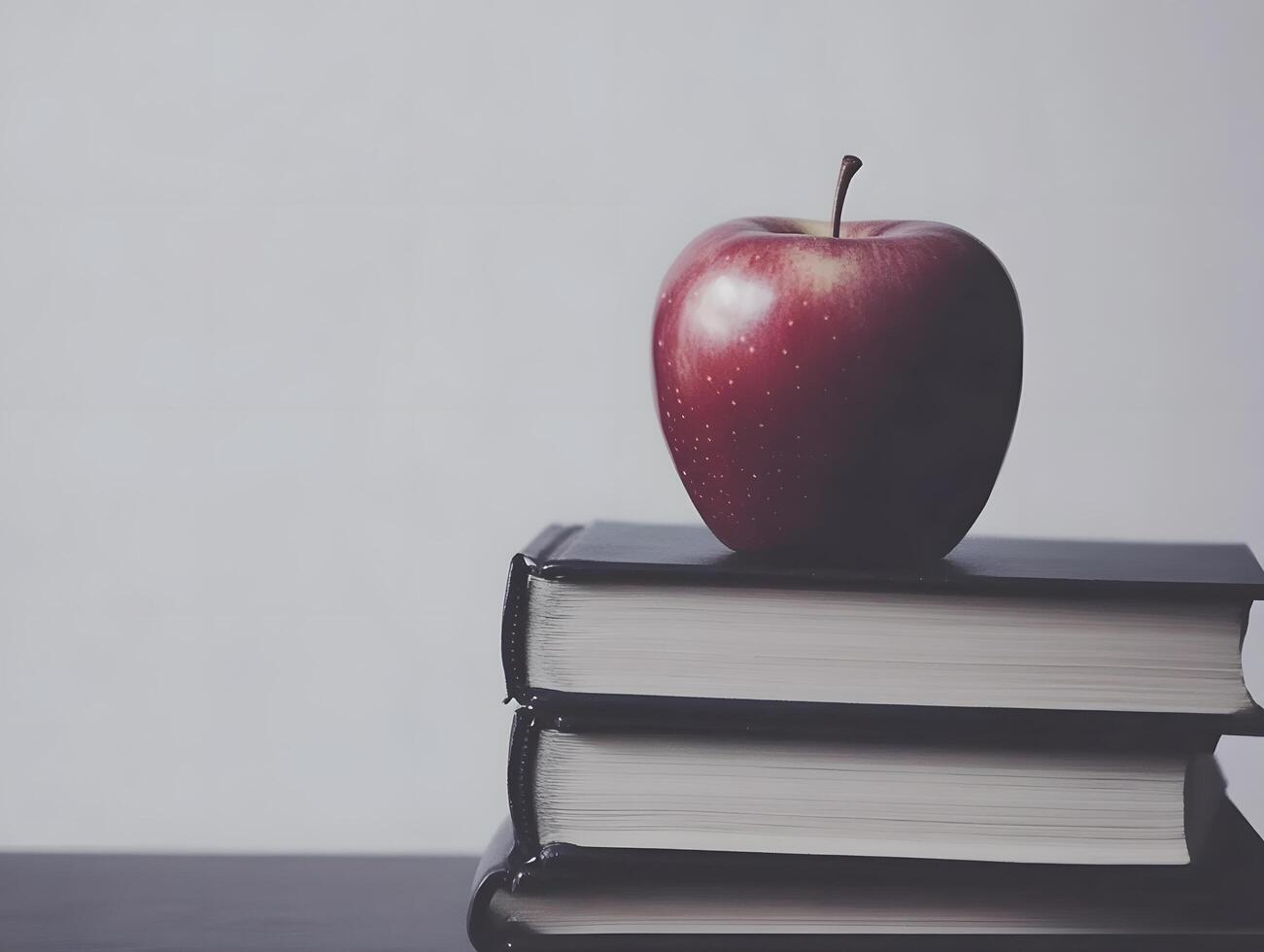 Studying educating books with an apple on it reading education literature photo