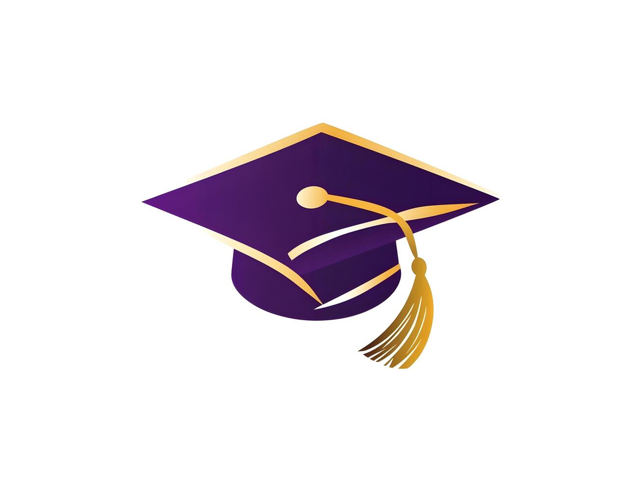 Purple Graduation cap logo graduate college icon photo