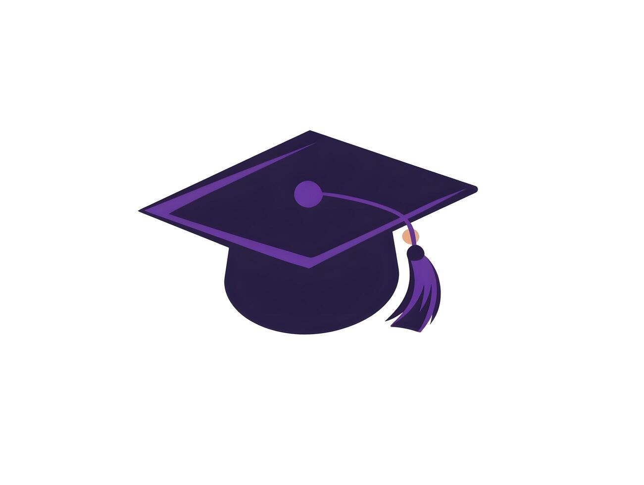 Purple Graduation cap logo graduate college icon photo