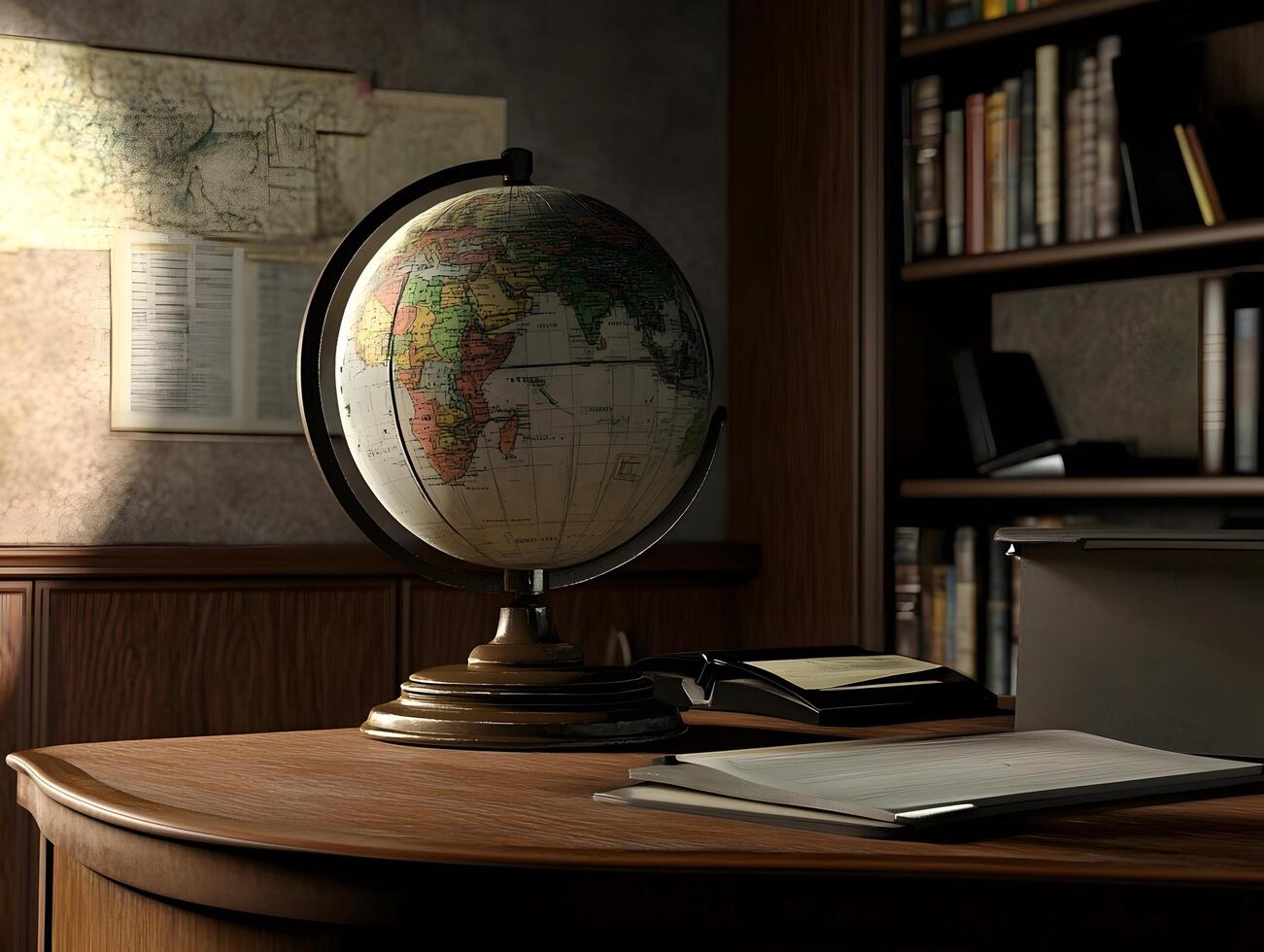 Earth World Globe geography map education in an office photo