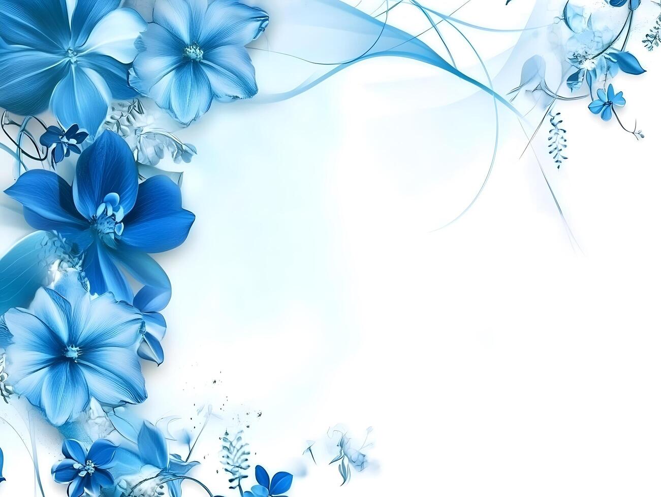 Blue Floral Flower Spring Nature Decor photo
