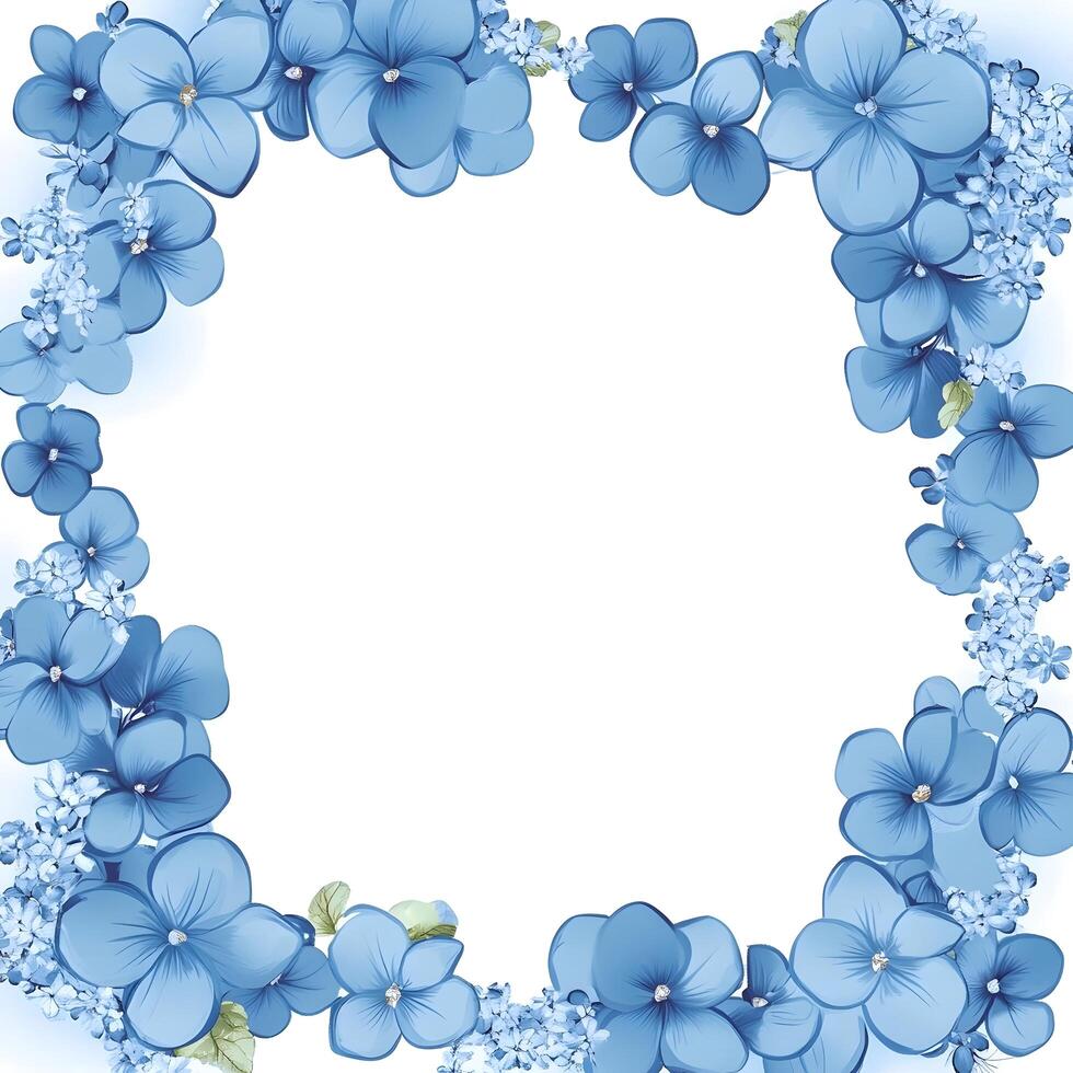 Blue Floral Flower Summer Nature Decoration photo
