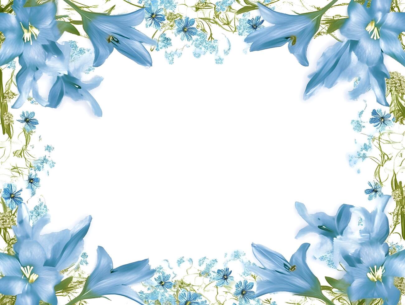 Blue Floral Flower Spring Decor photo