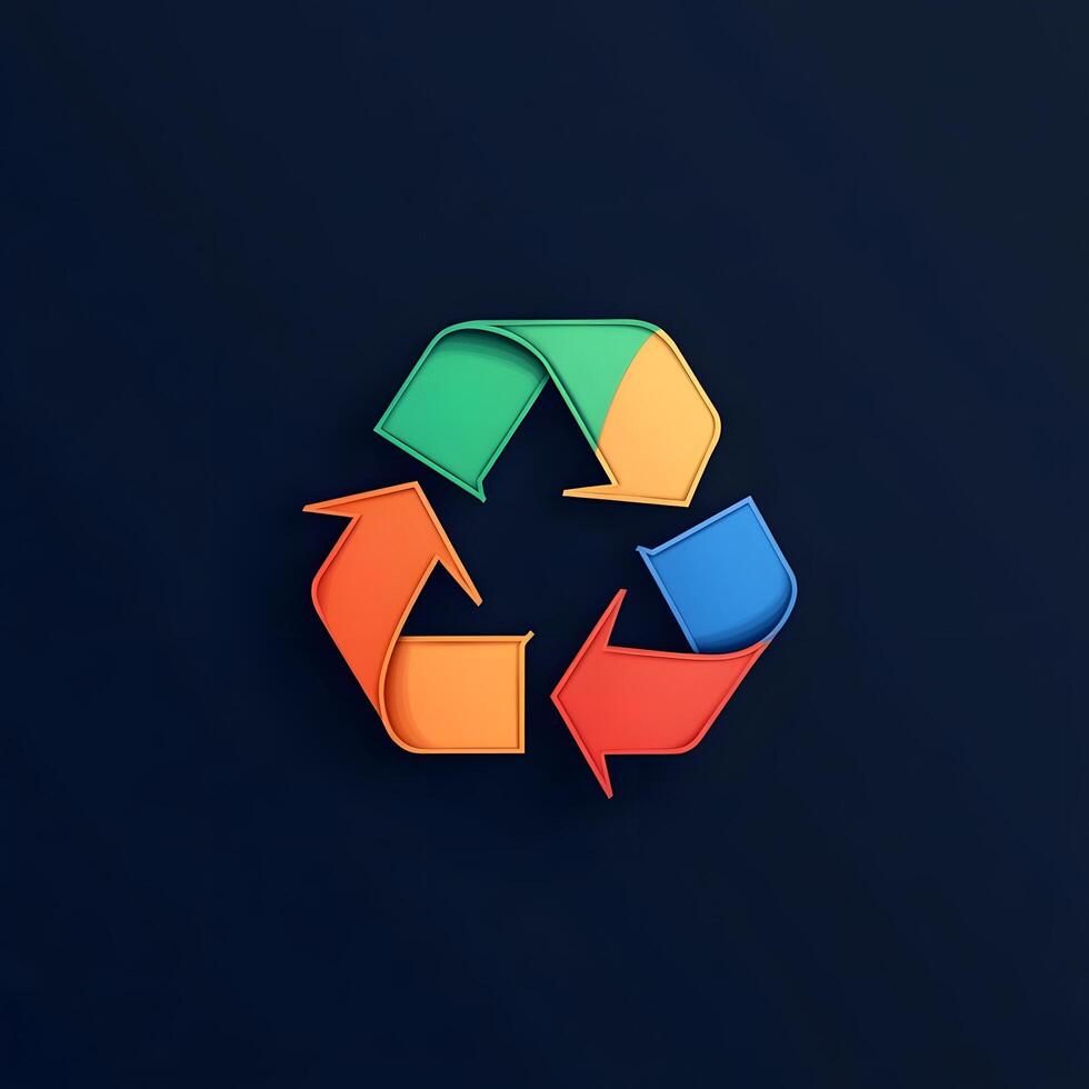 Colorful Eco-friendly Waste management Recycling Recycle symbol photo