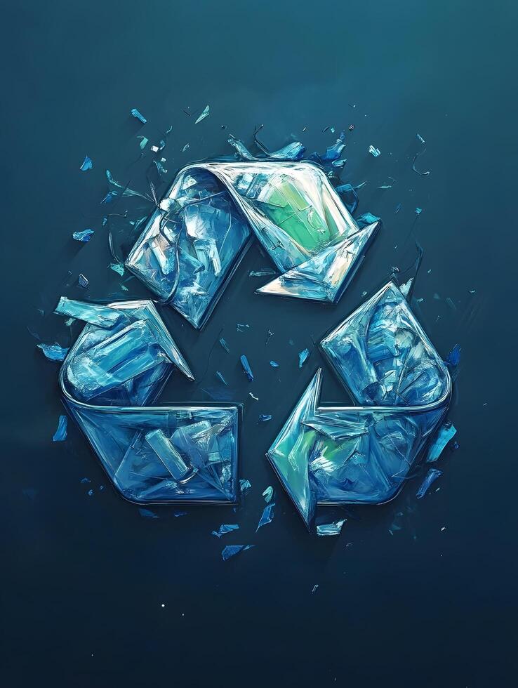Blue Eco-friendly Waste management Recycling Recycle symbol photo