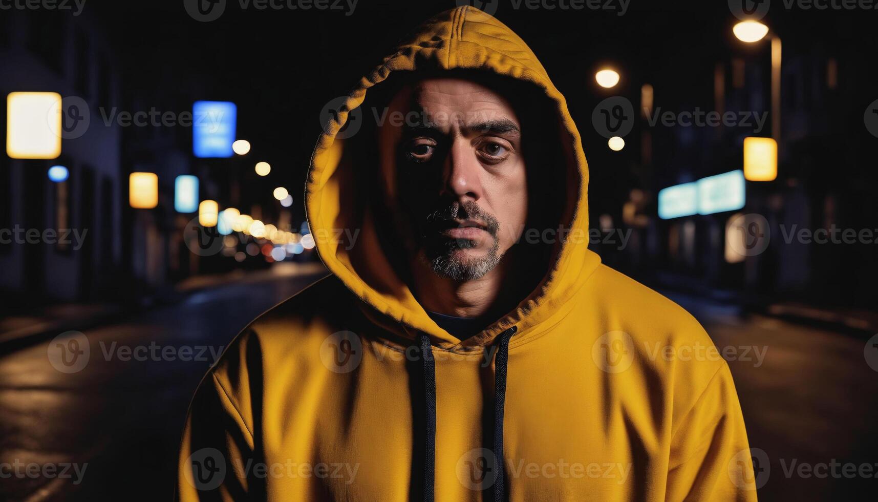 photo of suspect person during crime on the scene