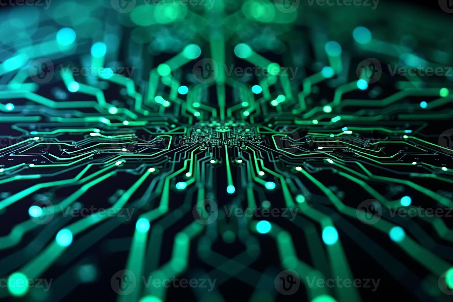 abstract futuristic of circuit board and processor computer, photo