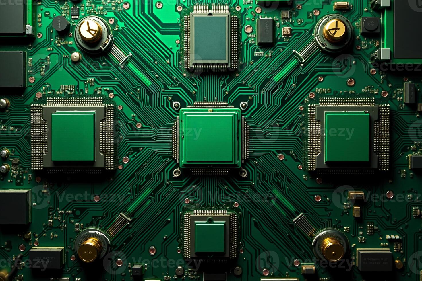 abstract futuristic of circuit board and processor computer, photo