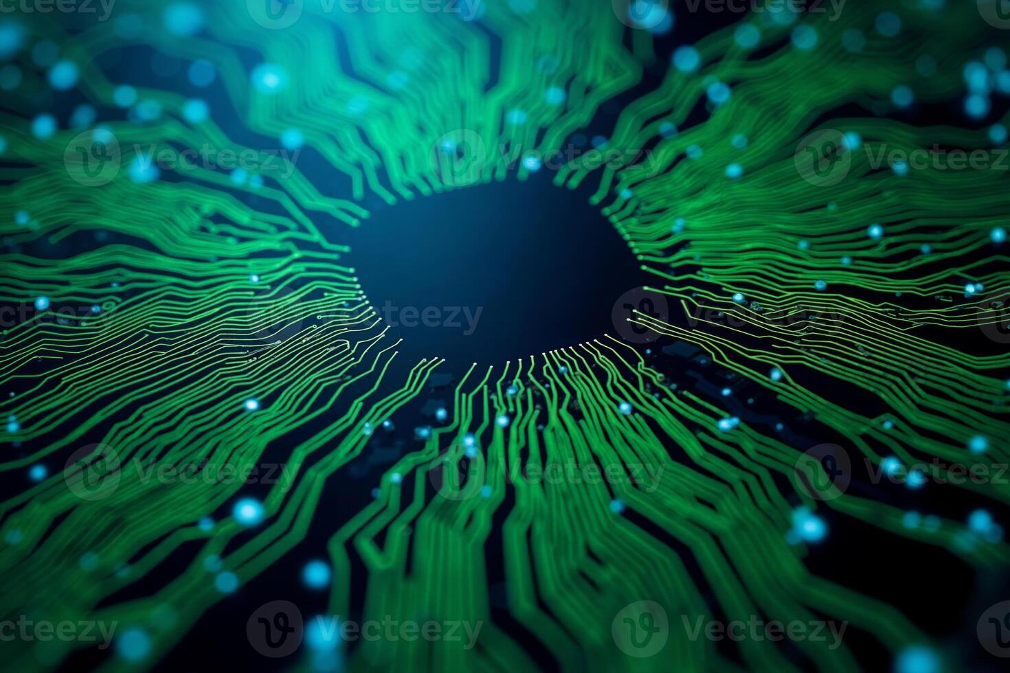 abstract futuristic of circuit board and processor computer, photo