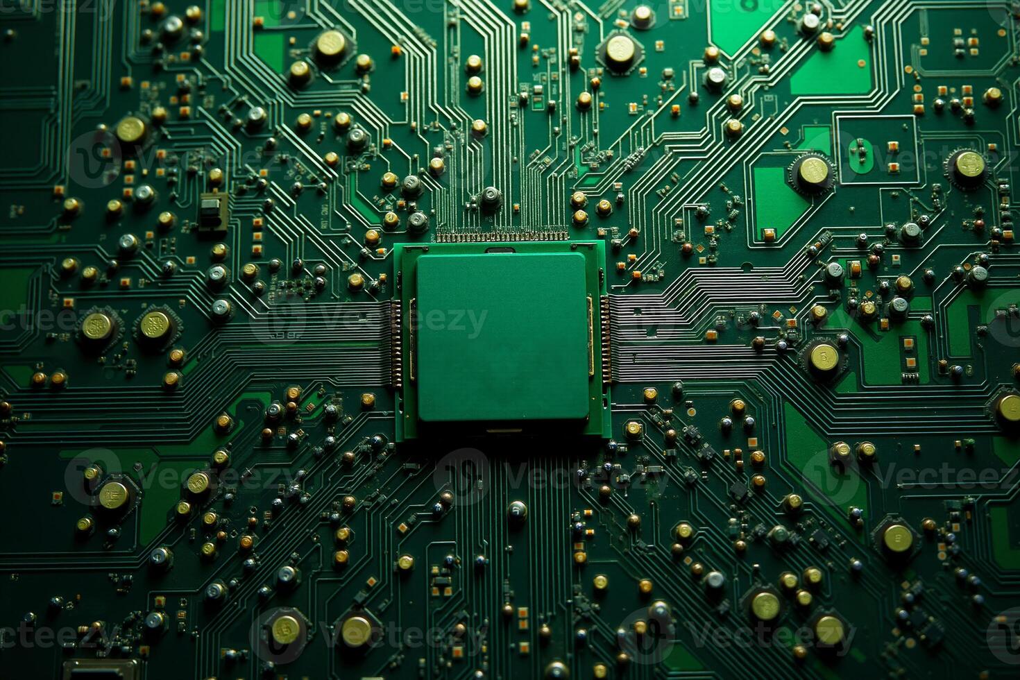abstract futuristic of circuit board and processor computer, photo