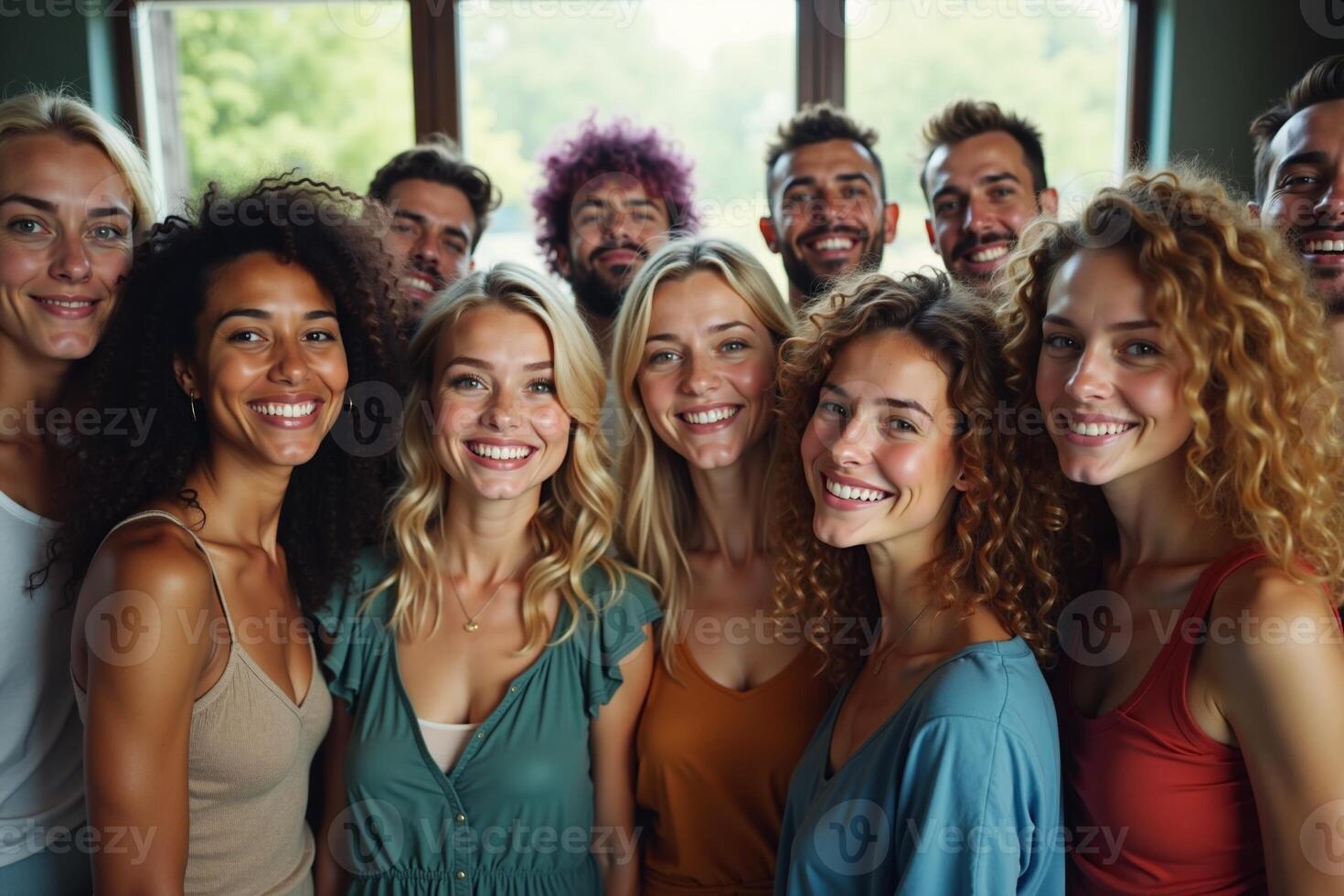 group of diversity people happy and smile photo