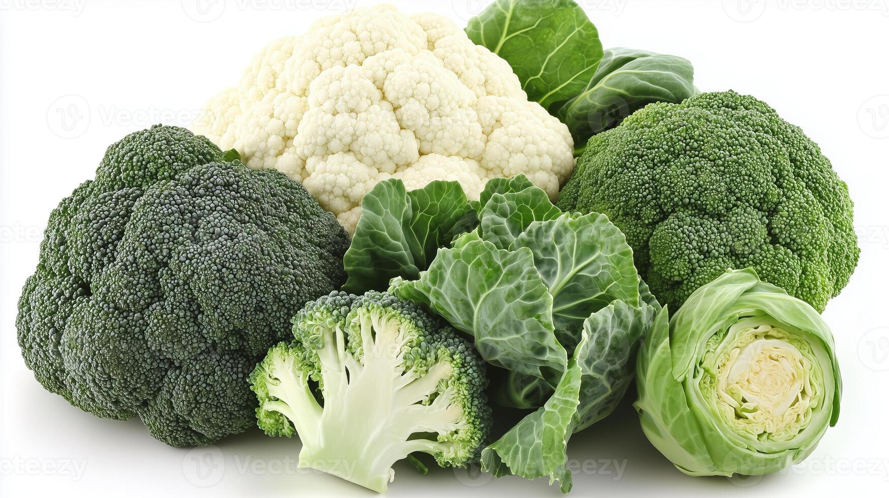 Cruciferous Vegetables Broccoli, cauliflower, Brussels sprouts photo