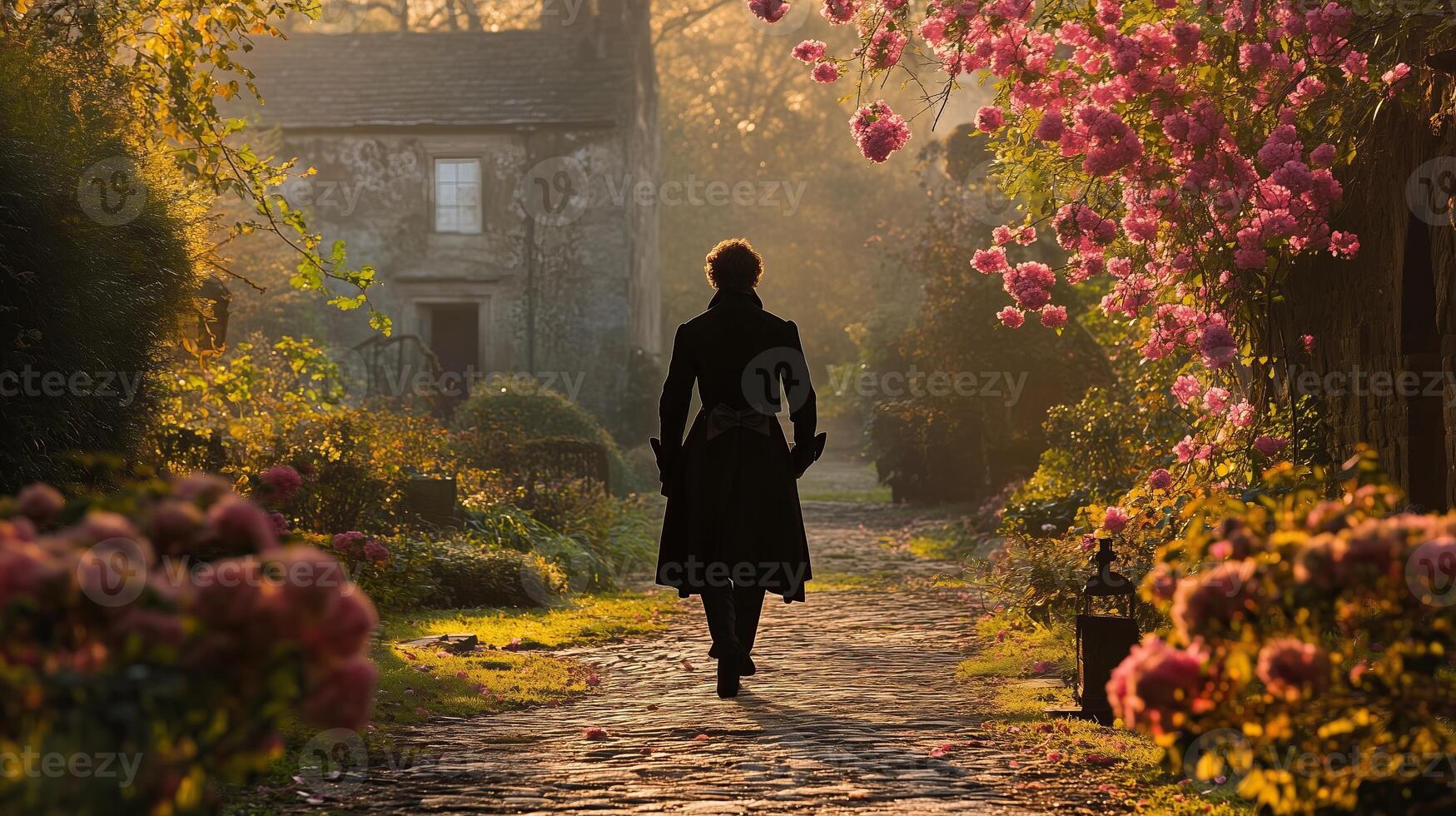 Bridgerton walks in the garden photo