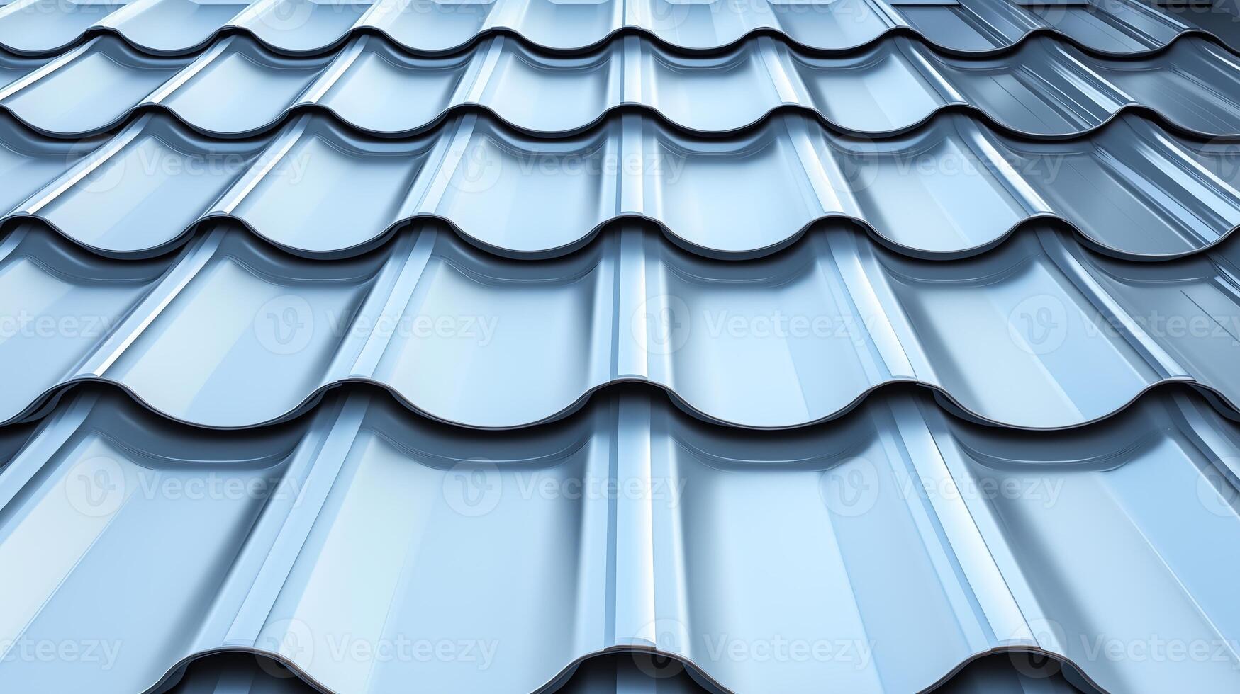 A striking visual of wavy metal roofing sheets aligned in repetitive patterns photo