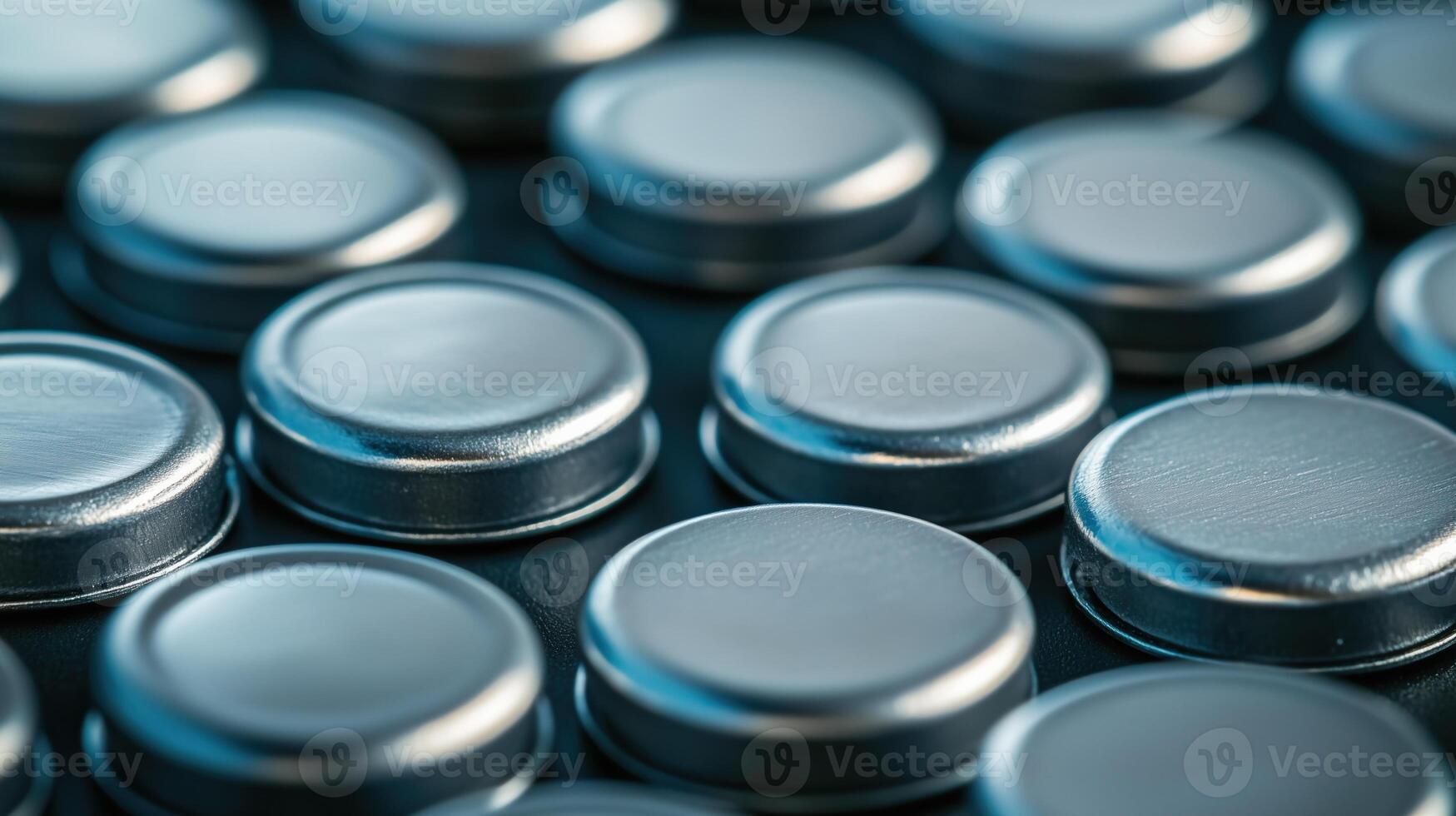 Group of button cell lithium battery, close-up photo
