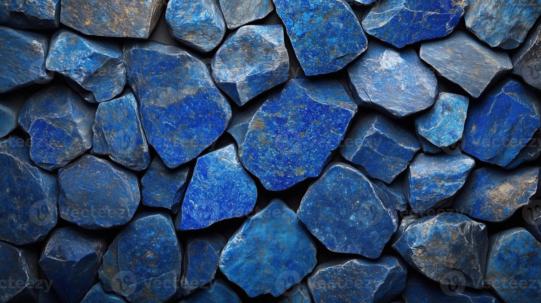 abstract background with the organic texture of raw lapis lazuli gemstones photo